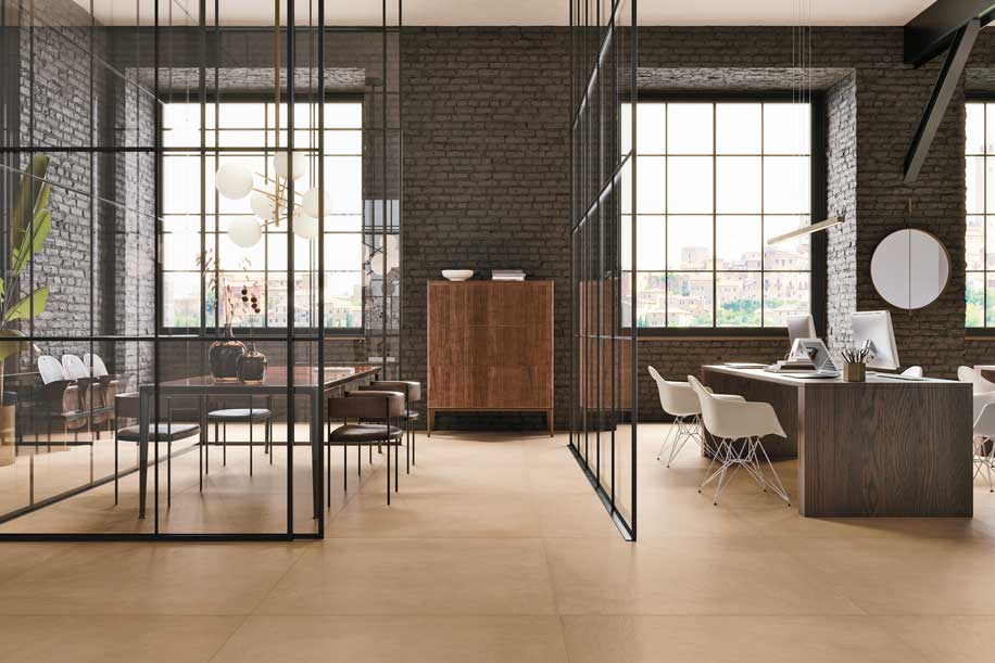 Ceramiche Refin collezione Fornace rivisita il cotto in chiave contemporanea e lo propone in grande formato 